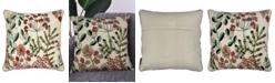 Mod Lifestyles Botanical Harvest Embroidery Pillow, 18" Square
